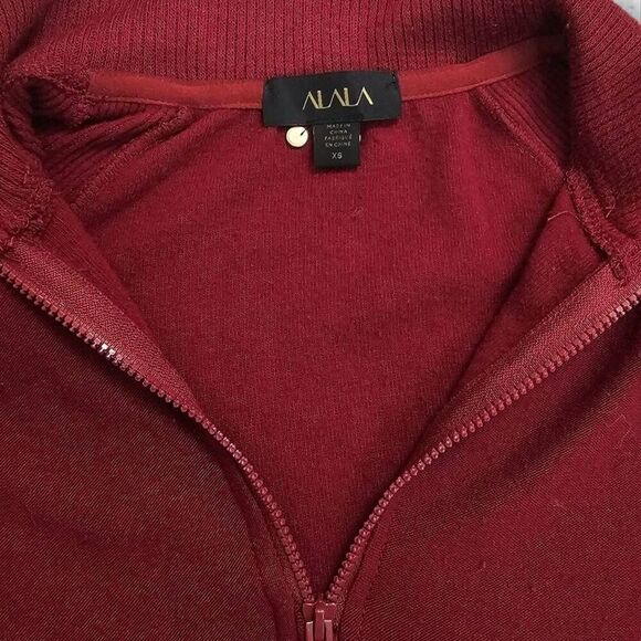 Alala Long Sleeve Maroon Quarter Zip XS - Picture 3 of 4